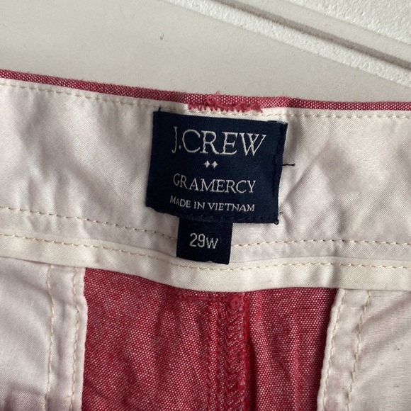 J. Crew 9" Gramercy Red Chambray Shorts 29 - Picture 5 of 7